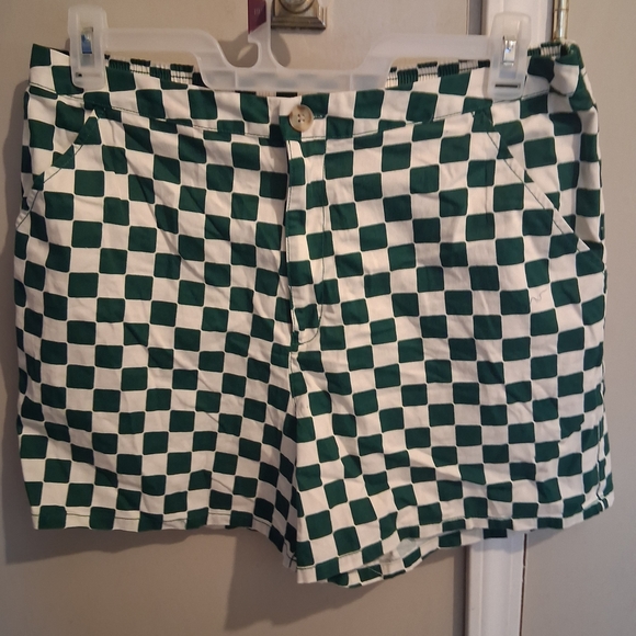 wild fable Pants - Wild Fable Checkered Green and White Women's Shorts